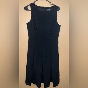 Chic Black Sleeveless Midi J Crew Dress